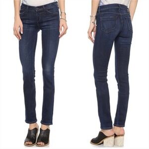 Goldsign Misfit Denim Straight Leg Jeans Dark Wash Blue